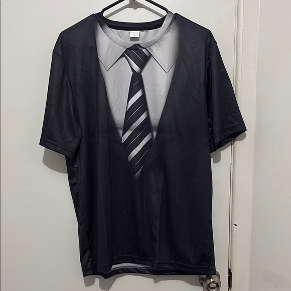 Black Suit and Tie Graphic T-Shirt - Picture 1 of 4